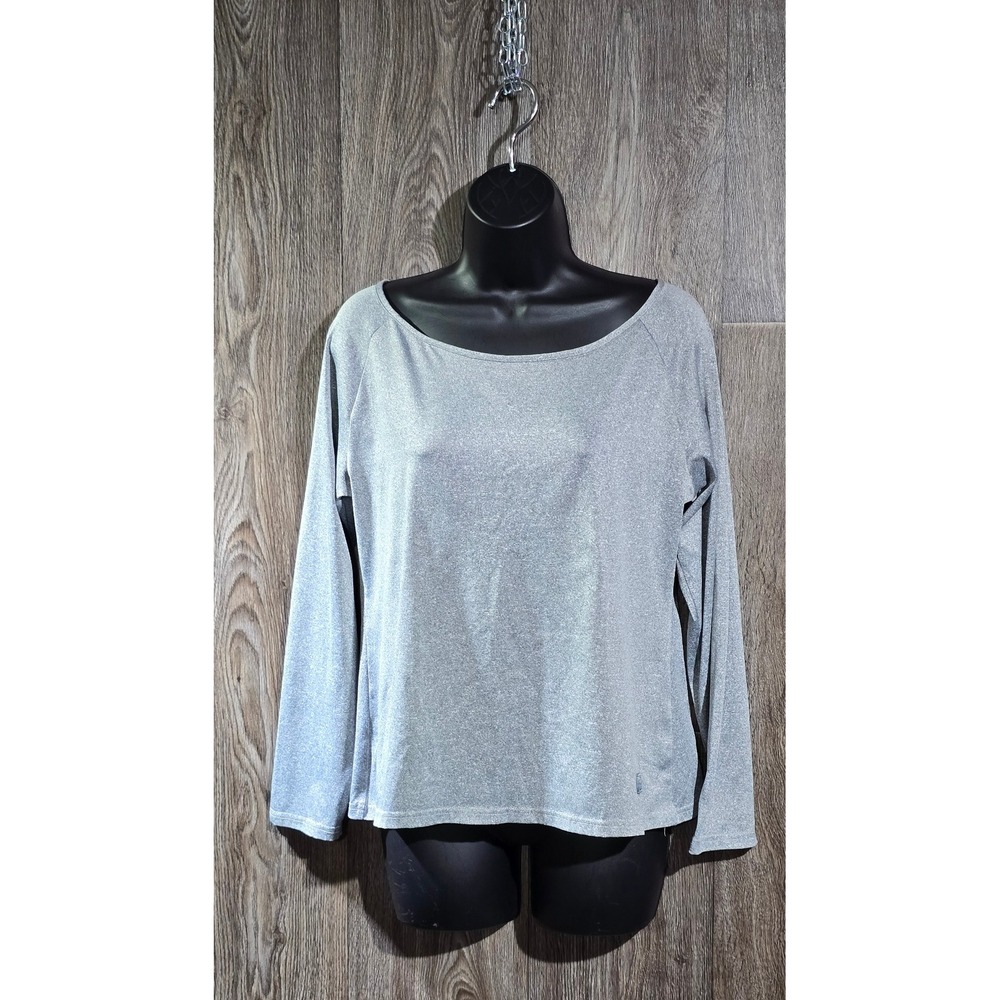 Simply Southern‎ Gray Long Sleeve Top Women's Size L Casual Athletic